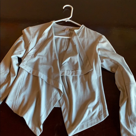 Katherine Barclay Gray Suede Cardigan - Picture 4 of 4